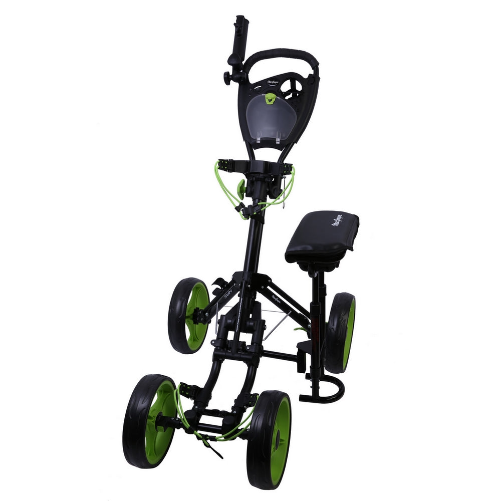 Deluxe VIP 4 Wheel Golf Trolley With Seat