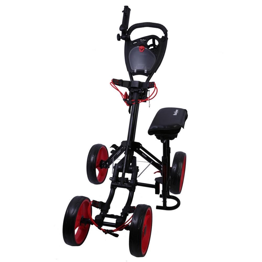 Deluxe VIP 4 Wheel Golf Trolley With Seat